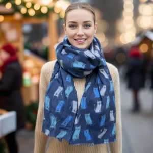 Podles - Fluffy Cat Scarf (85x180cm) - Blue