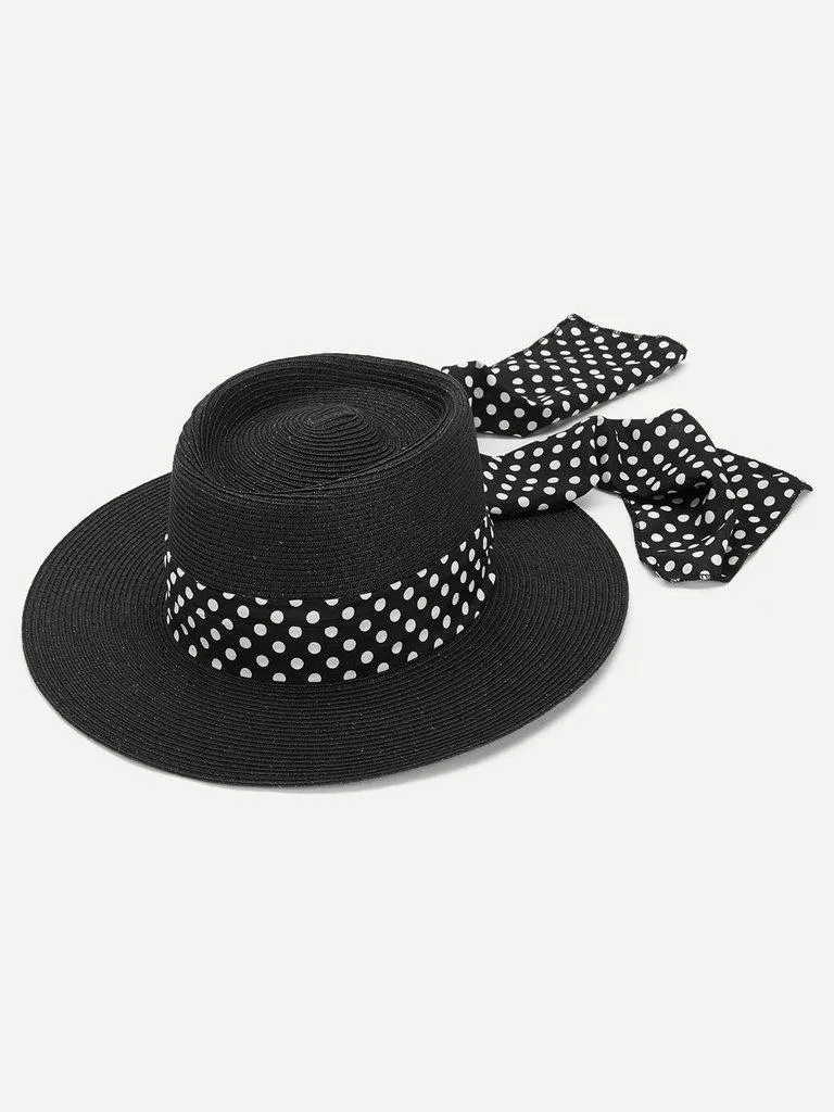 Polka Pot Band Straw Hat