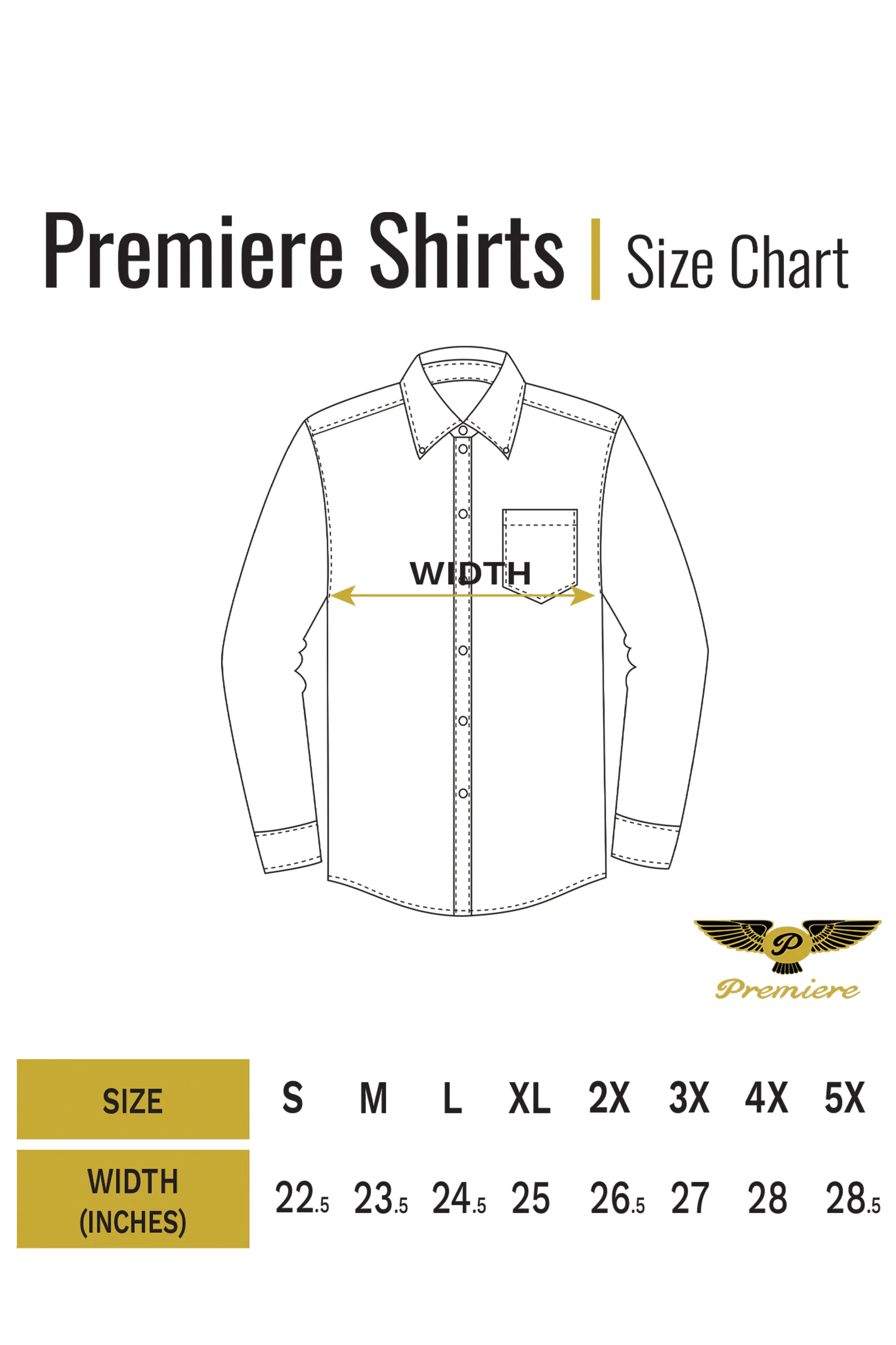 PREMIERE SHIRTS: BLUE/GOLD CHAIN
