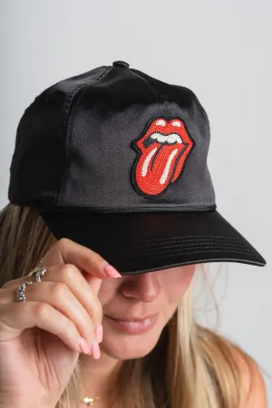 Rolling Stones satin blazer hat black