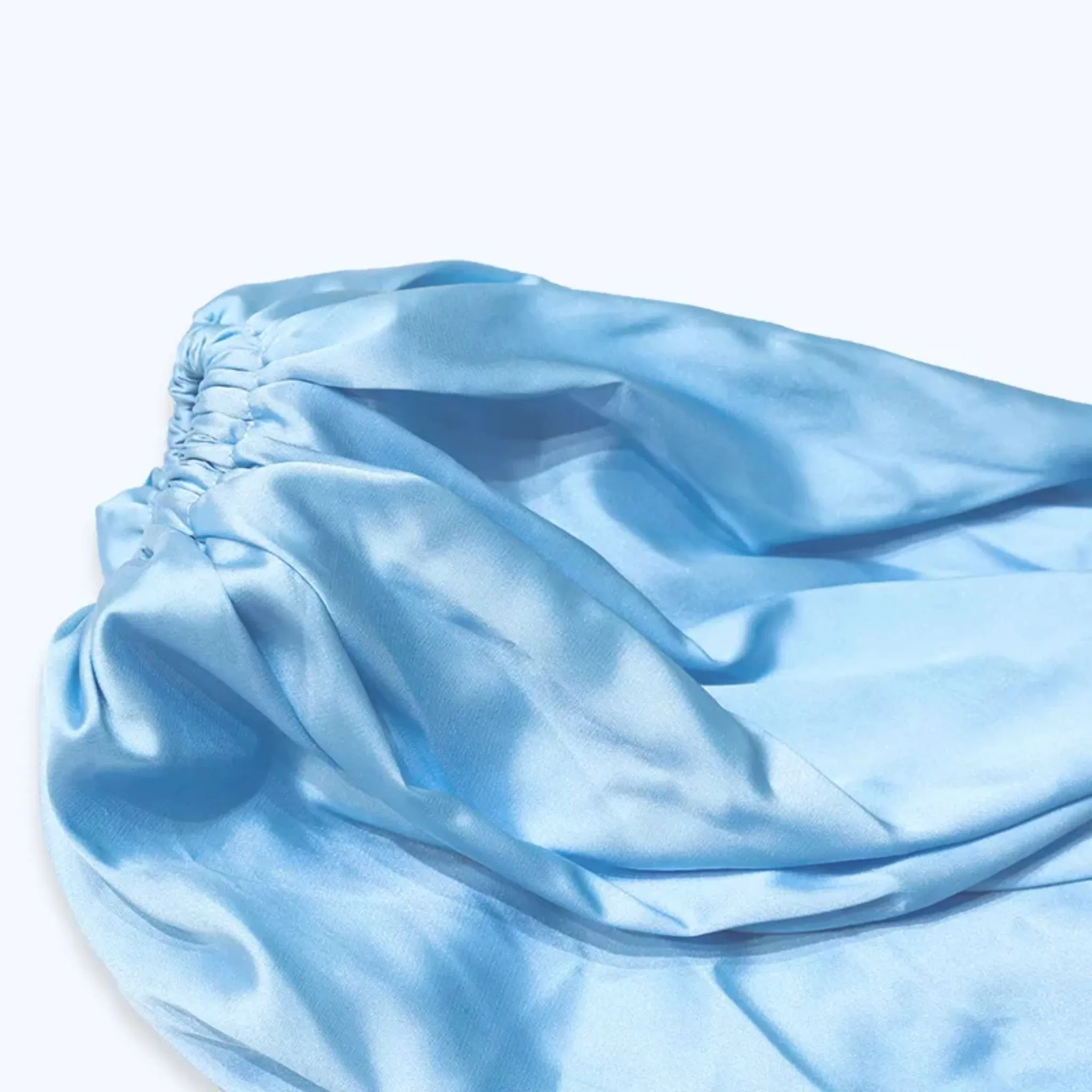 Satin Puff Sleeve Maxi Dress