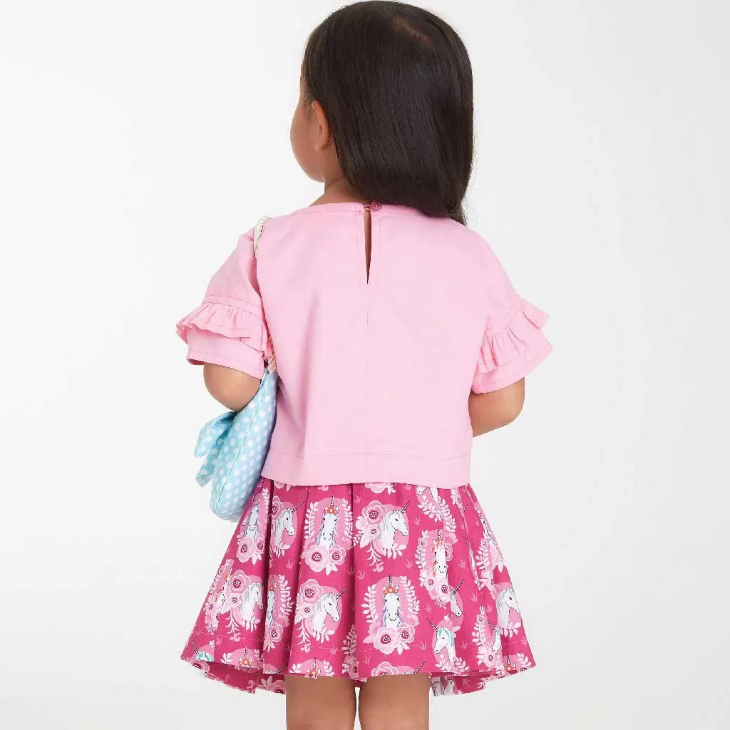 Simplicity Sewing Pattern S9118 Toddlers' Tops, Skirts & Purse