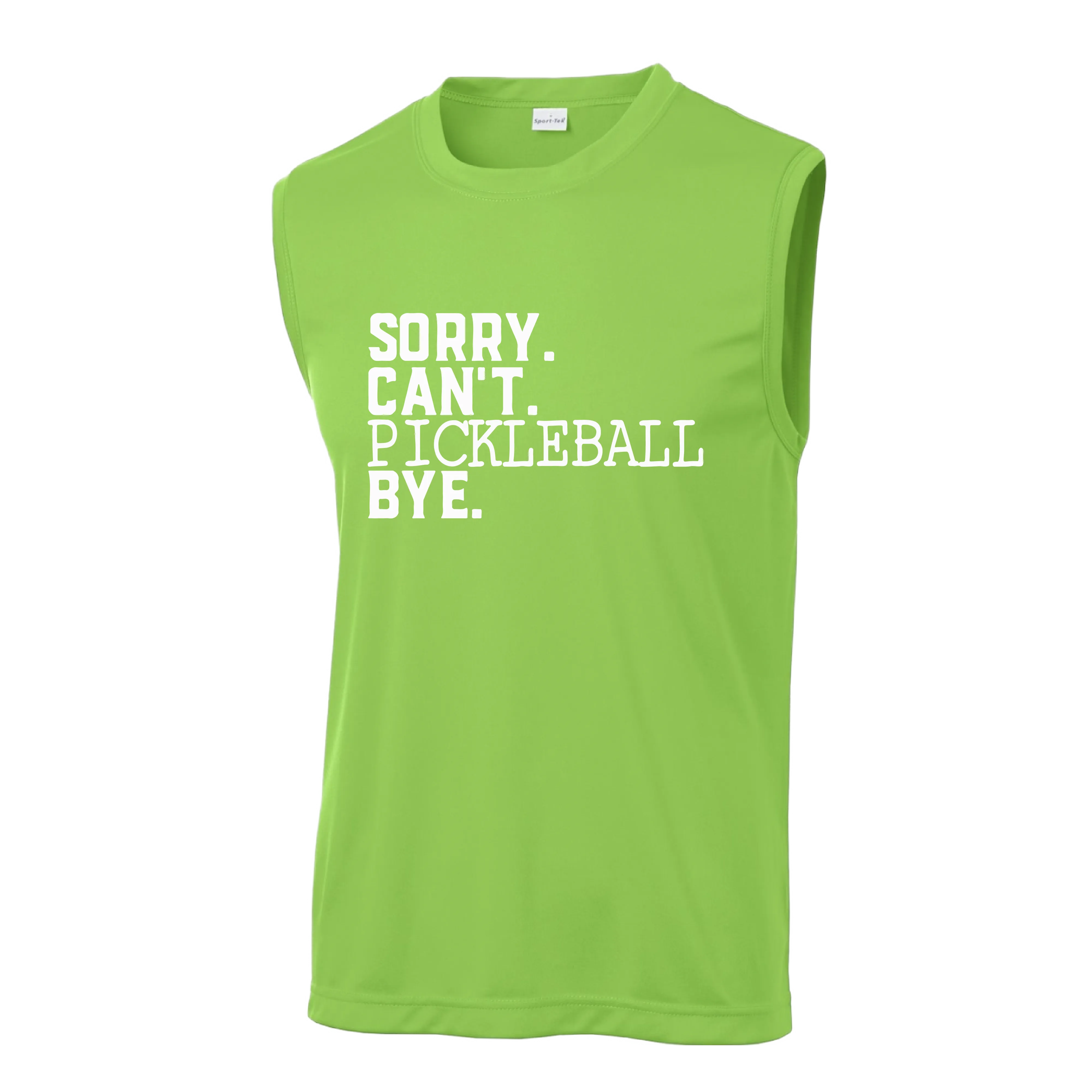 Sorry Can't Pickleball Bye | Men's Sleeveless Athletic Shirt | 100% Polyester
