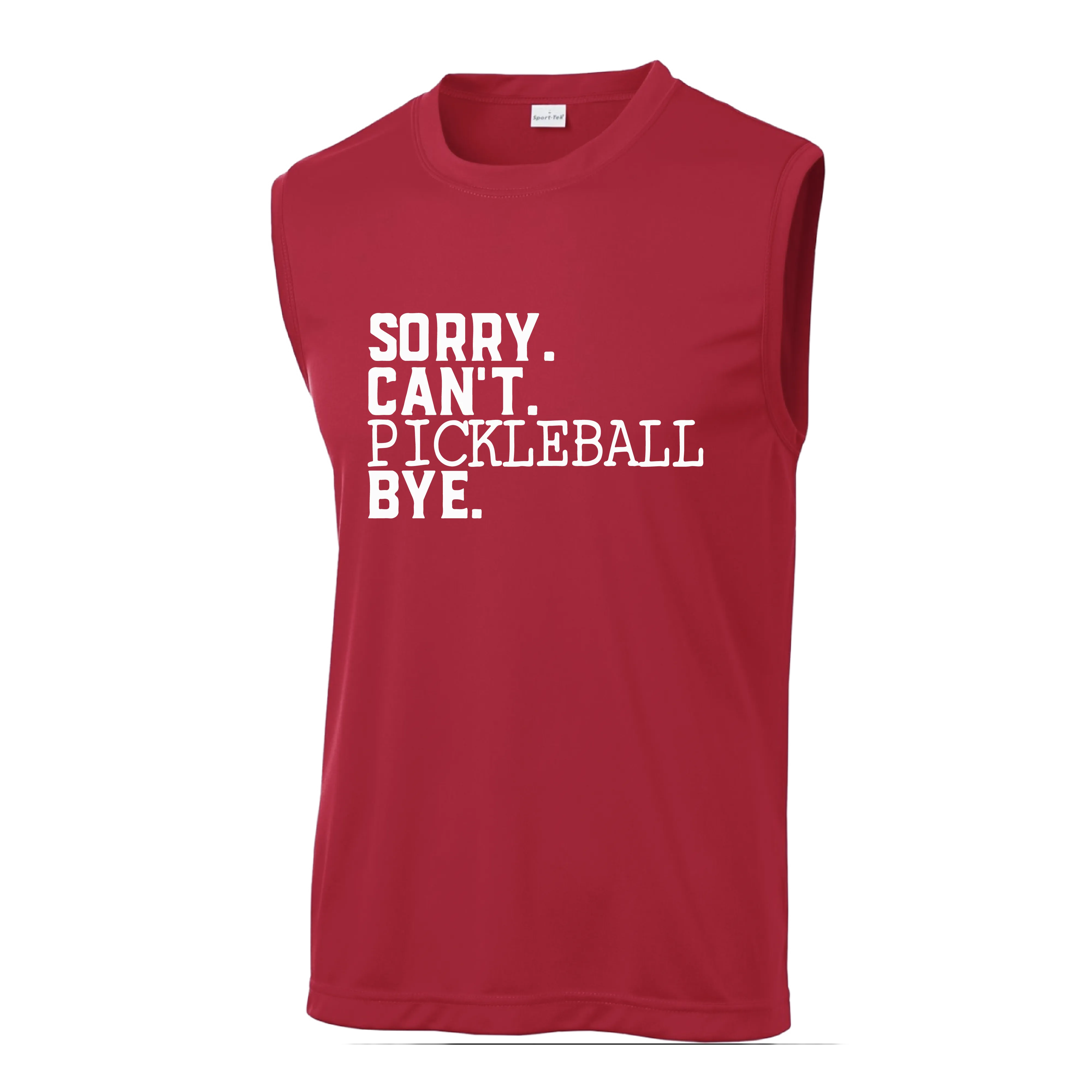 Sorry Can't Pickleball Bye | Men's Sleeveless Athletic Shirt | 100% Polyester