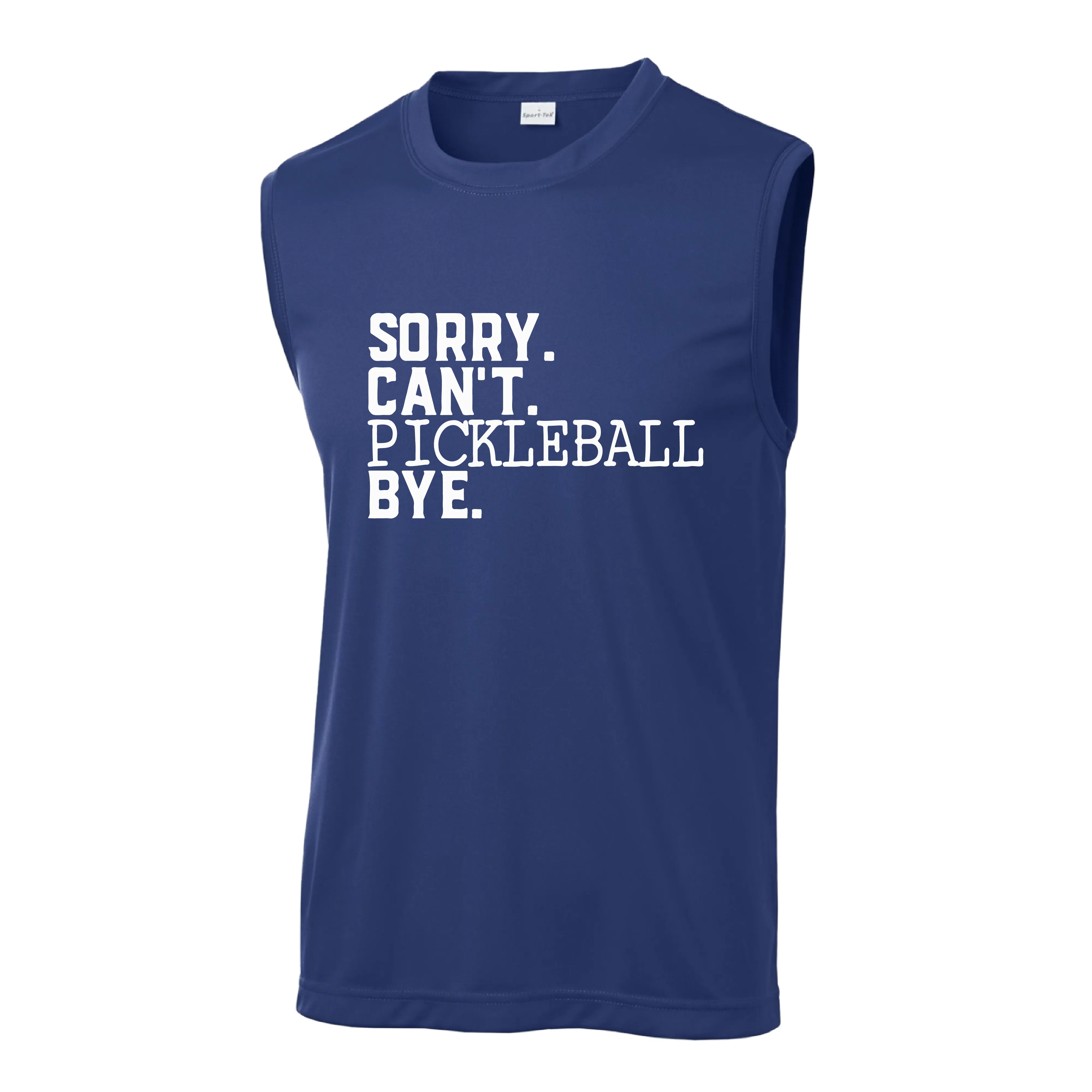 Sorry Can't Pickleball Bye | Men's Sleeveless Athletic Shirt | 100% Polyester