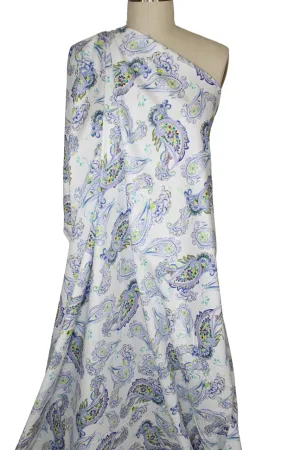 S@ra C@mpbell Purple Prose Paisley Stretch Cotton
