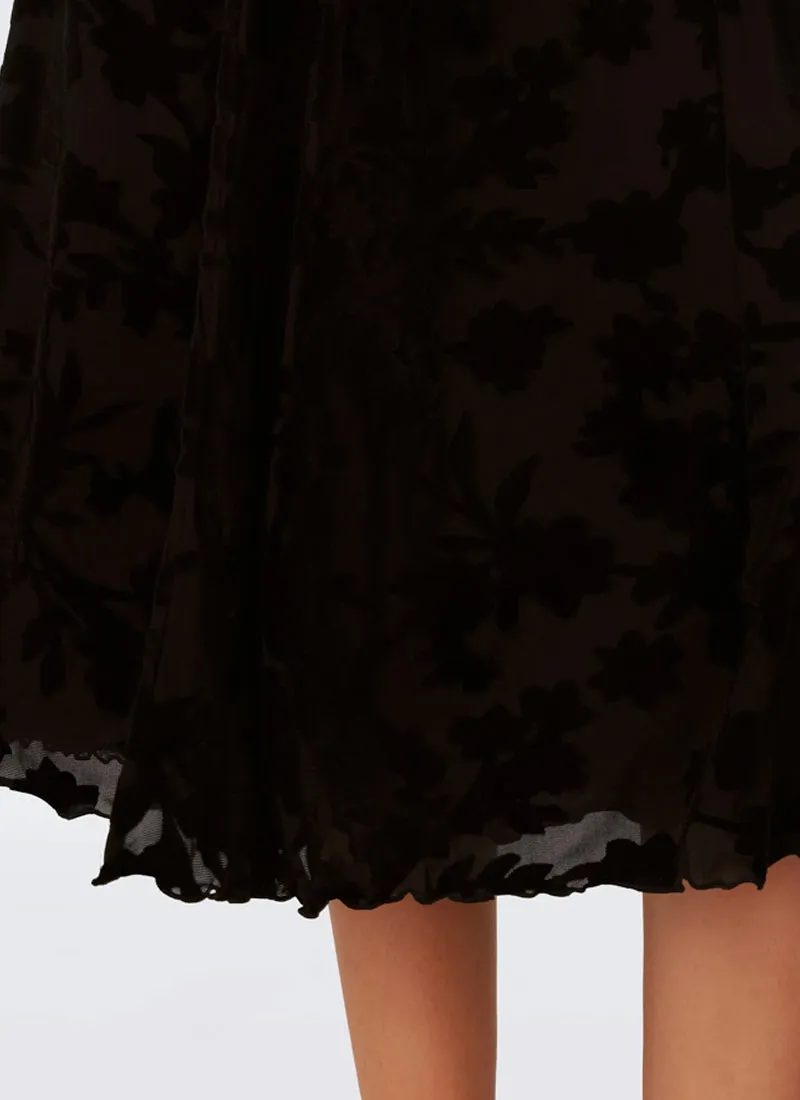 Strand Velvet Burnout Midi Dress