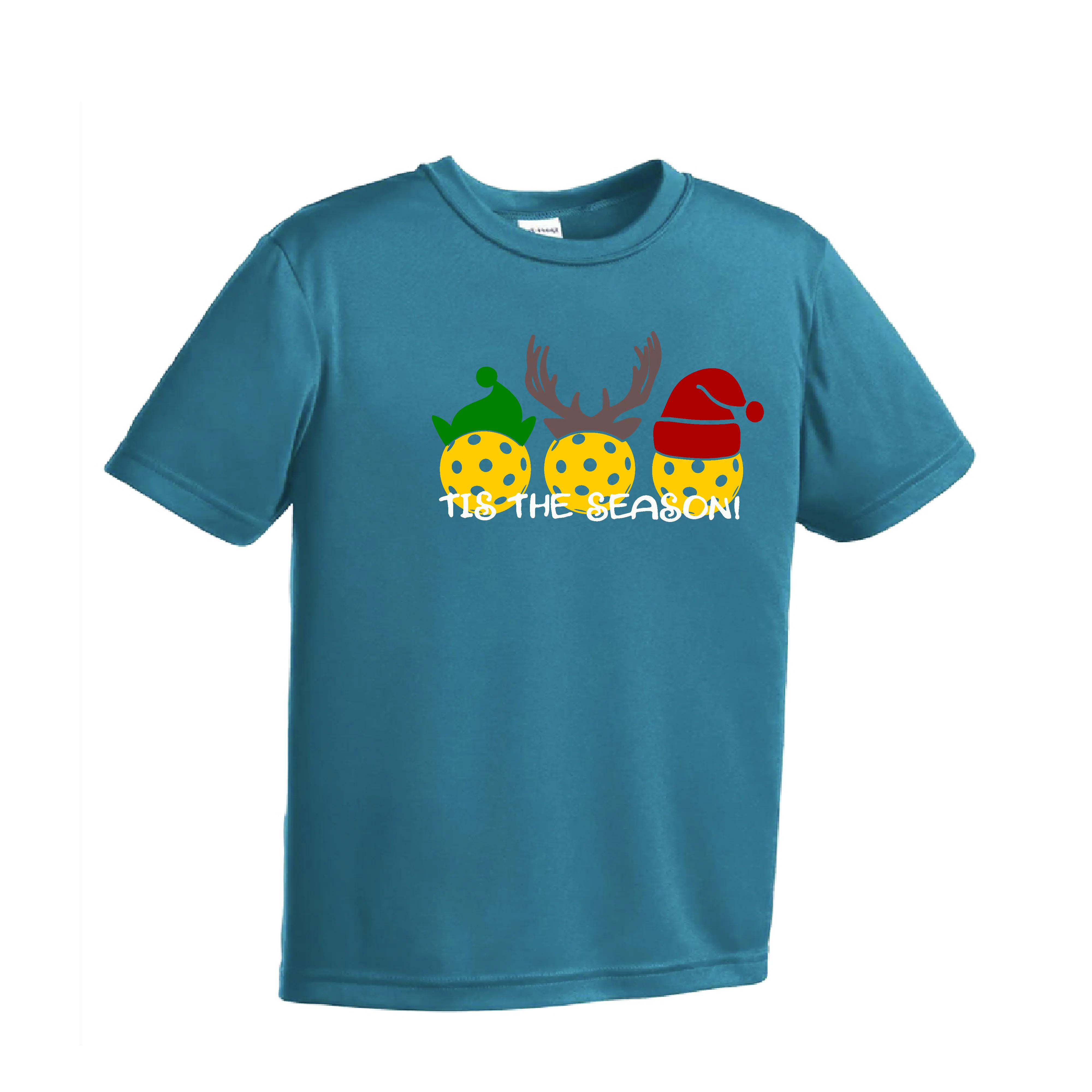 Tis the Season | Youth Short Sleeve Pickleball Shirts | 100% Polyester