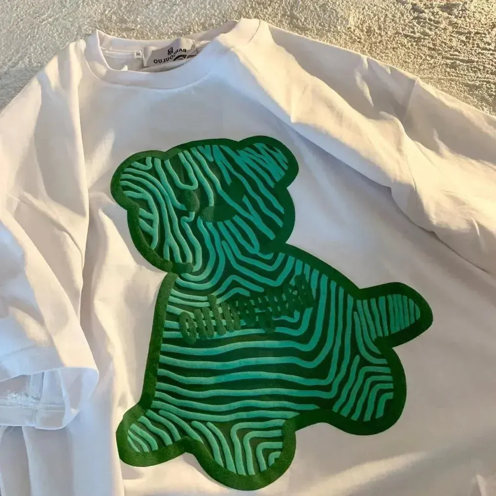 Unisex Oversized Casual T-Shirt – Y2K Summer Short Sleeve Tops for Youth, Men, and Women