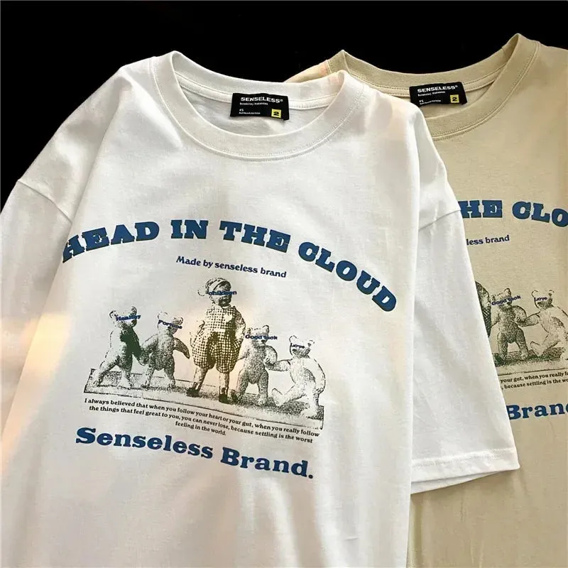 Unisex Oversized Casual T-Shirt – Y2K Summer Short Sleeve Tops for Youth, Men, and Women