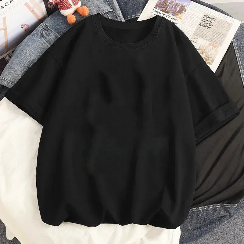 Unisex Oversized Casual T-Shirt – Y2K Summer Short Sleeve Tops for Youth, Men, and Women