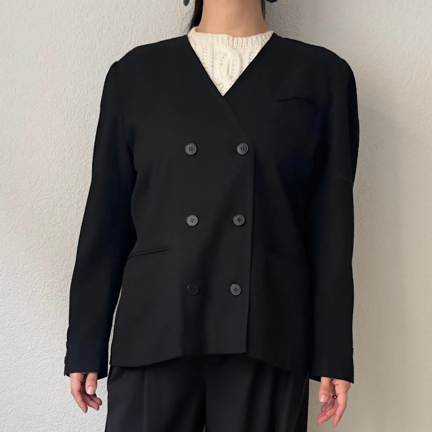 Upcycled Bow Blazer Black/houndstooth, Upcycled - size M
