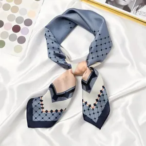 Women Elegant Geometry Print Square Scarf