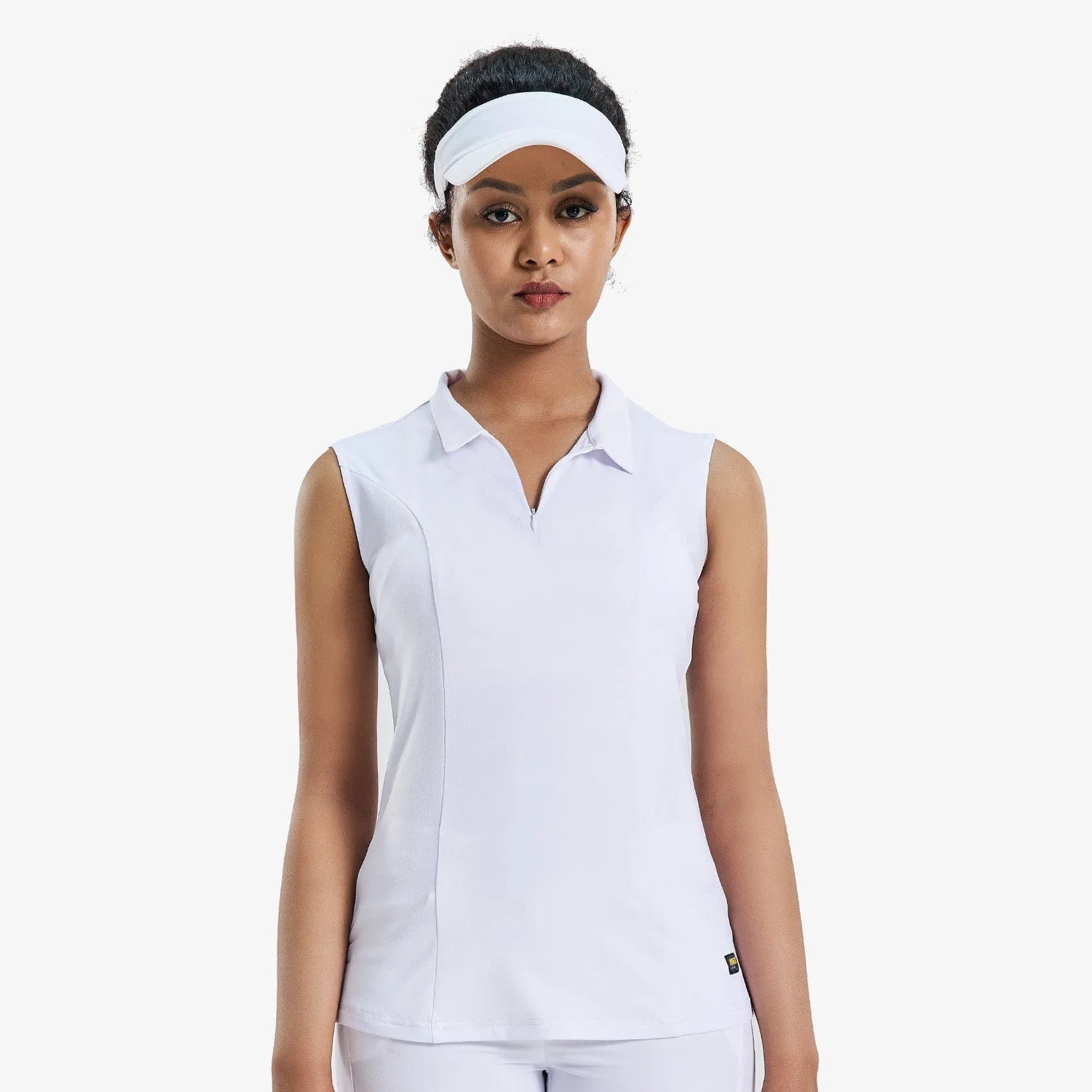Women's Golf Polo Shirts Sleeveless V Neck Tennis Shirt