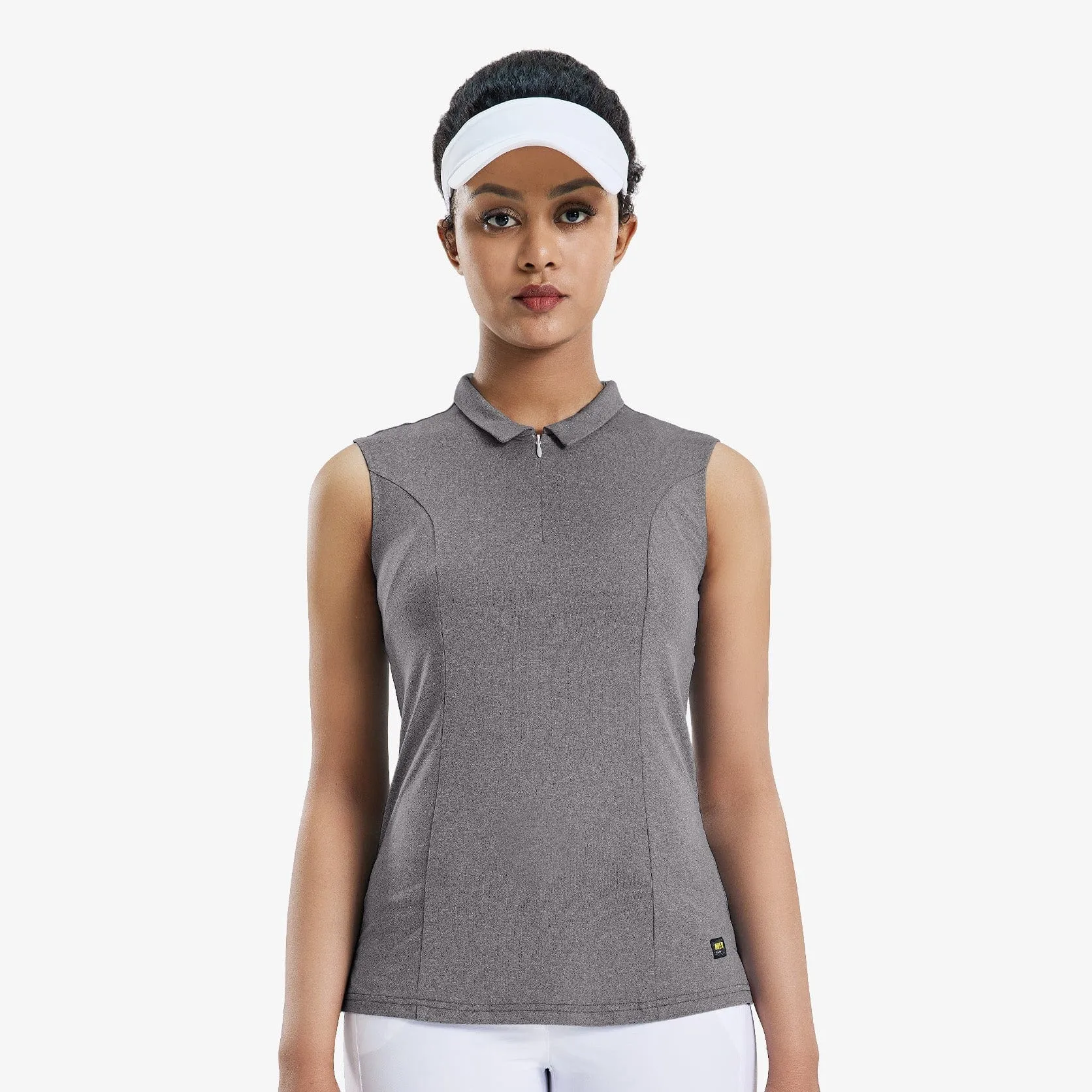 Women's Golf Polo Shirts Sleeveless V Neck Tennis Shirt
