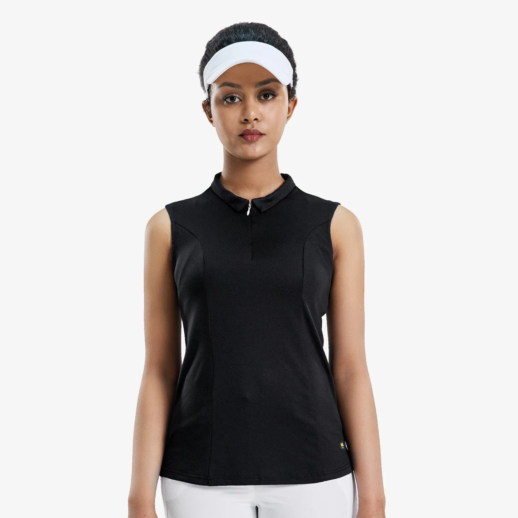Women's Golf Polo Shirts Sleeveless V Neck Tennis Shirt