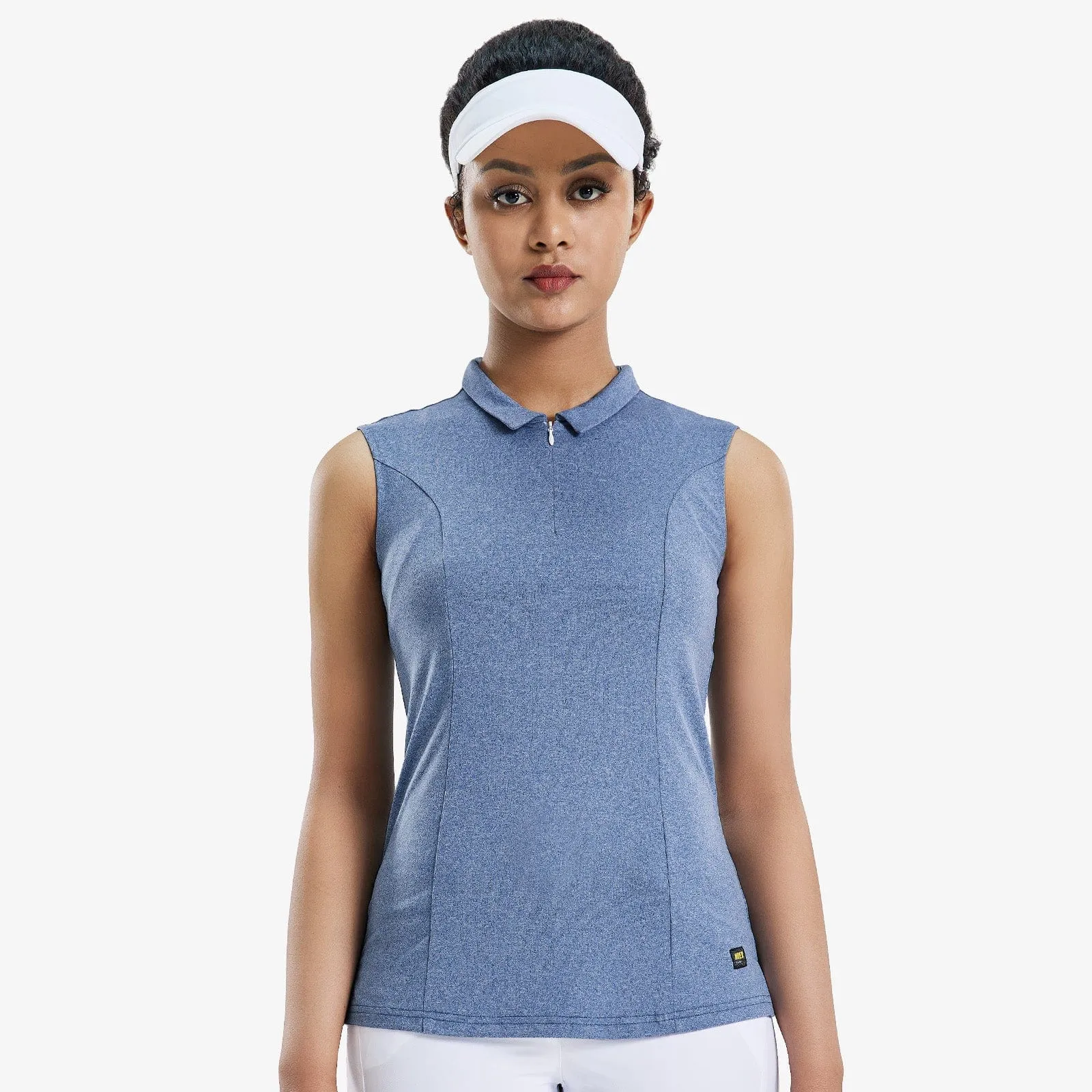 Women's Golf Polo Shirts Sleeveless V Neck Tennis Shirt