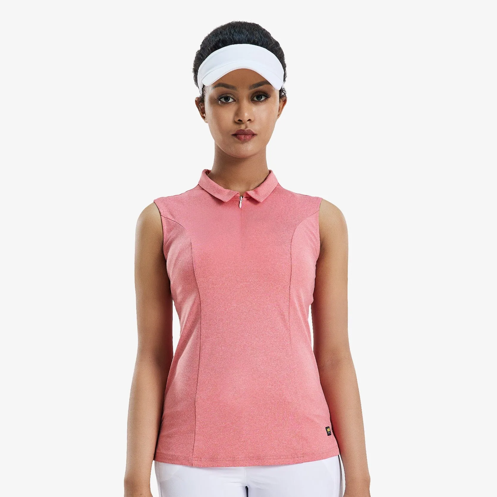 Women's Golf Polo Shirts Sleeveless V Neck Tennis Shirt
