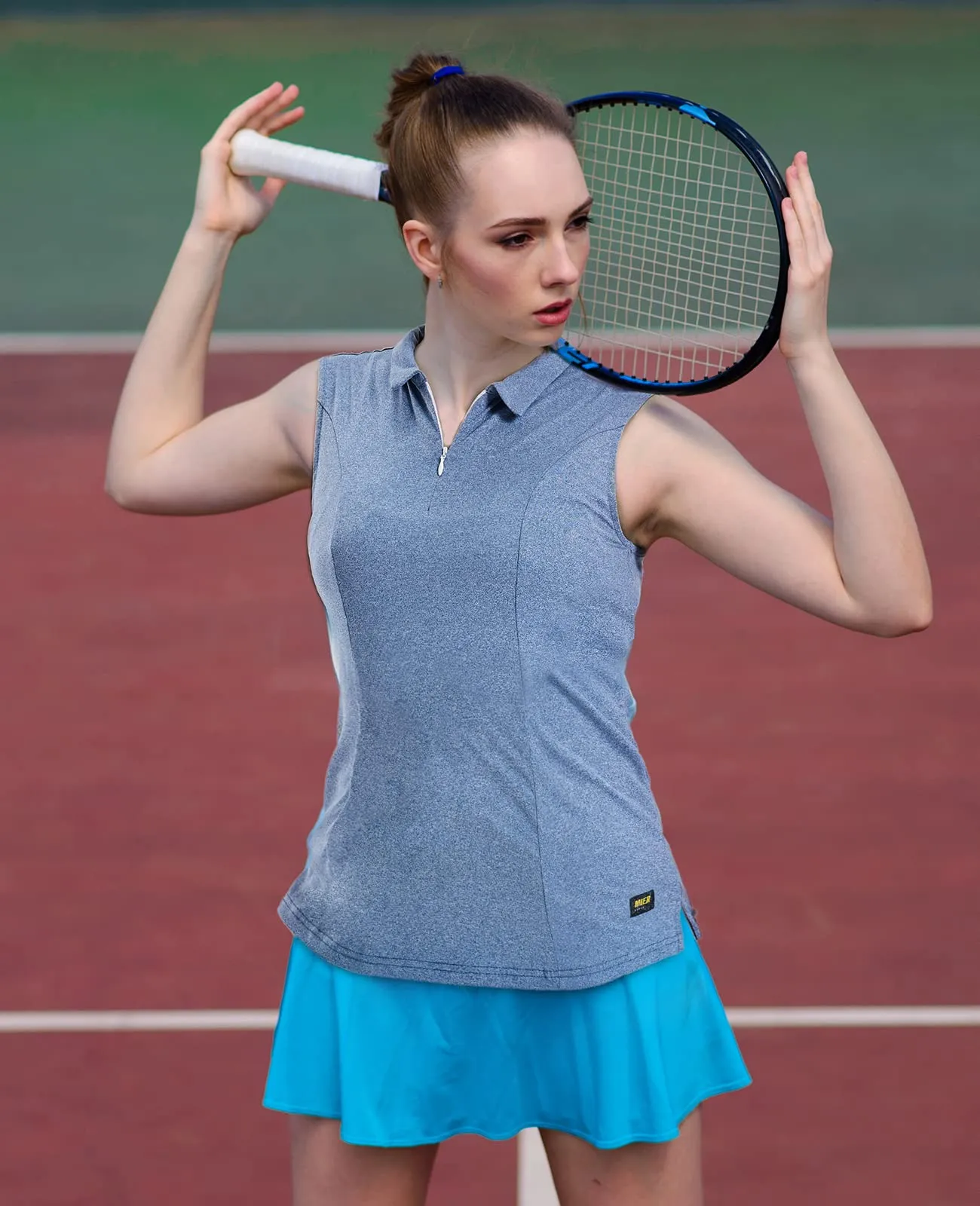 Women's Golf Polo Shirts Sleeveless V Neck Tennis Shirt