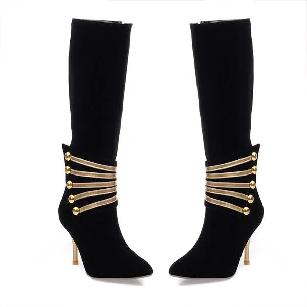 Women’s Stylish Elegant Pointed Toe Stiletto Boots 81630266S