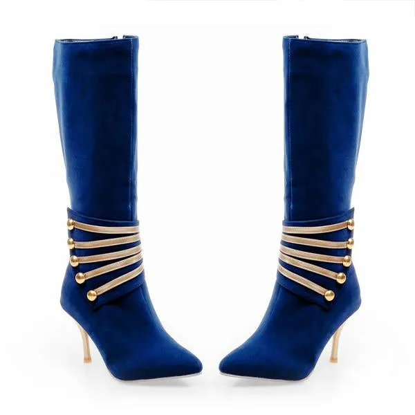 Women’s Stylish Elegant Pointed Toe Stiletto Boots 81630266S