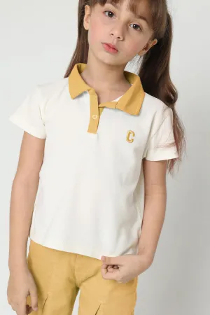 Yellow Kids Shirts 3-7 Years For Girls